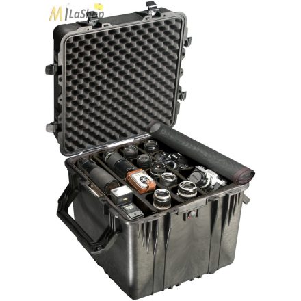 Peli Case 0350 kocka alakú műanyag védőtáska, védőtok, fotós táska (görgő külön rendelhető), választható felszereltséggel Belső: 508x508x508 mm