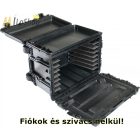 Peli Case 0450 GEN2 gurulós műanyag védőtáska, védőtok, szerszámos táska - kétféle fiókvariációval