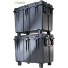 Peli Case 0500 műanyag (szállító) védőtáska, védőtok (görgő és magasító láb külön rendelhető) Villás targoncával emelhető! Belső: 887x468x641  mm