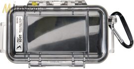 Peli Case 1015 Microcase műanyag tok - fekete színben, Belső: 13.1 × 6.7 × 3.5 cm