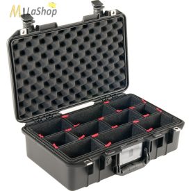   Peli AIR CASE 1485 műanyag védőtáska, védőtok - fekete színben, választható felszereltséggel Belső: 451x259x156 mm