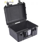 Peli AIR CASE 1507 műanyag védőtáska, védőtok - fekete színben, választható felszereltséggel Belső: 385x289x216 mm