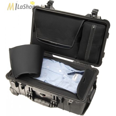 Peli Case 1510 LOC gurulós műanyag védőtáska utazáshoz (alul ruhás pakoló résszel, felül laptop tartóval), Belső: 502x280x193 mm