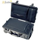 Peli Case 1510 LOC gurulós műanyag védőtáska utazáshoz (alul ruhás pakoló résszel, felül laptop tartóval), Belső: 502x280x193 mm