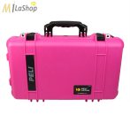   Peli Case 1510 gurulós műanyag védőtáska, Carry On bőrönd - pink színben, választható felszereltséggel Belső: 502x280x193 mm