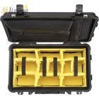 Peli Case 1510SC Stúdió Védőtáska: gurulós műanyag táska választófalas betéttel, laptoptartóval a fedélben (fotós táska), Belső: 502x280x193 mm