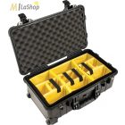 Peli Case 1510 gurulós műanyag védőtáska, Carry On bőrönd, választófalas betéttel Belső: 502x280x193 mm