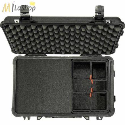 Peli Case 1510TPF gurulós műanyag védőtáska, Carry On bőrönd, Hybrid betéttel (szivacs+TrekPak) Belső: 502x280x193 mm