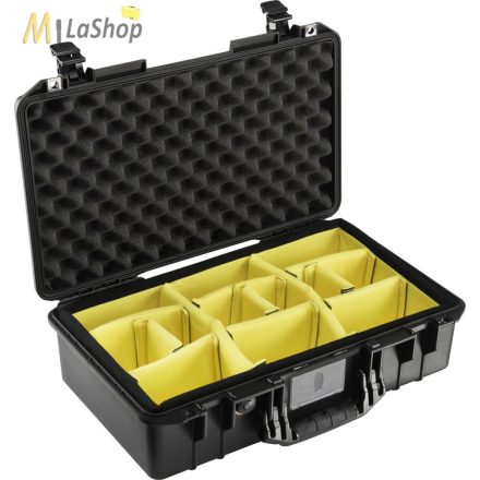 Peli AIR CASE 1525 műanyag védőtáska, védőtok - fekete színben, választható felszereltséggel Belső: 521x287x171 mm