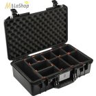Peli AIR CASE 1525 műanyag védőtáska, védőtok - fekete színben, választható felszereltséggel Belső: 521x287x171 mm