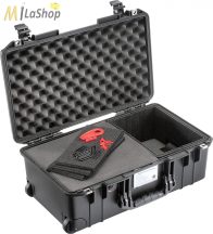   Peli AIR CASE 1535 TPF gurulós műanyag védőtáska, Carry On bőrönd, Hybrid betéttel (szivacs+TrekPak) Belső: 518x284x183 mm