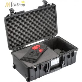   Peli AIR CASE 1535 TPF gurulós műanyag védőtáska, Carry On bőrönd, Hybrid betéttel (szivacs+TrekPak) Belső: 518x284x183 mm