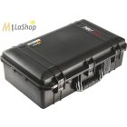 Peli AIR CASE 1555 műanyag védőtáska, védőtok - fekete színben, választható felszereltséggel Belső: 584x324x191 mm