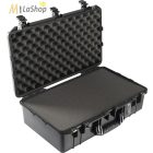 Peli AIR CASE 1555 műanyag védőtáska, védőtok - fekete színben, választható felszereltséggel Belső: 584x324x191 mm