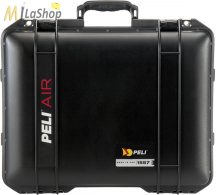   Peli AIR CASE 1557 műanyag védőtáska, védőtok - fekete színben, választható felszereltséggel Belső: 440x330x248 mm