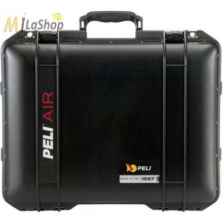 Peli AIR CASE 1557 műanyag védőtáska, védőtok - fekete színben, választható felszereltséggel Belső: 440x330x248 mm