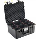 Peli AIR CASE 1557 műanyag védőtáska, védőtok - fekete színben, választható felszereltséggel Belső: 440x330x248 mm