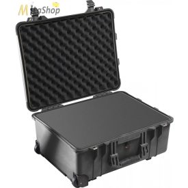   Peli Case 1560 gurulós műanyag védőtáska védőtok, fotós táska - fekete színben, választható felszereltséggel Belső: 518x392x229 mm