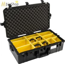   Peli AIR CASE 1605 műanyag védőtáska, védőtok - fekete színben, választható felszereltséggel Belső: 660x356x213 mm