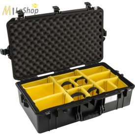   Peli AIR CASE 1605 műanyag védőtáska, védőtok - fekete színben, választható felszereltséggel Belső: 660x356x213 mm