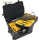 Peli AIR CASE 1607 gurulós műanyag védőtáska, védőtok - narancs, ezüst, sárga színben, választható felszereltséggel Belső: 535x402x295 mm