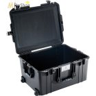 Peli AIR CASE 1607 gurulós műanyag védőtáska, védőtok - fekete színben, választható felszereltséggel Belső: 535x402x295 mm