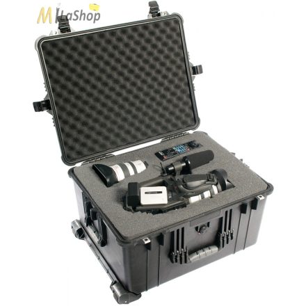 Peli Case 1620 gurulós műanyag védőtáska, védőtok, fotós táska, kamera táska, választható felszereltséggel Belső: 543x414x319 mm