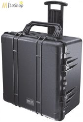 Peli Case 1640 gurulós műanyag védőtáska, védőtok, fotós táska, kamera táska, választható felszereltséggel Belső: 602x610x353 mm