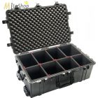 Peli Case 1650 gurulós műanyag védőtáska, védőtok, fotós táska, kamera táska, választható felszereltséggel Belső: 725x445x270 mm