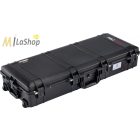 Peli 1745 AIR Long CASE gurulós műanyag táska, védőtok - fekete színben, választható felszereltséggel Belső: 1118 × 426 × 202 mm