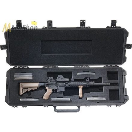 Peli Storm Long Case, fegyvertáska, gurulós védőtáska iM3200 fekete színben, választható felszereltséggel  Belső: 1117,6x355,6x152,4 mm